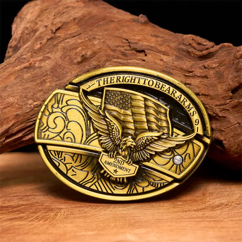 Herren DIY Bronze Adler USA Flagge Verstecktes Klappmesser Ledergürtel - Adler - Ohne Gürtel - Nicht im Lieferumfang enthaltener Gürtel - image 1