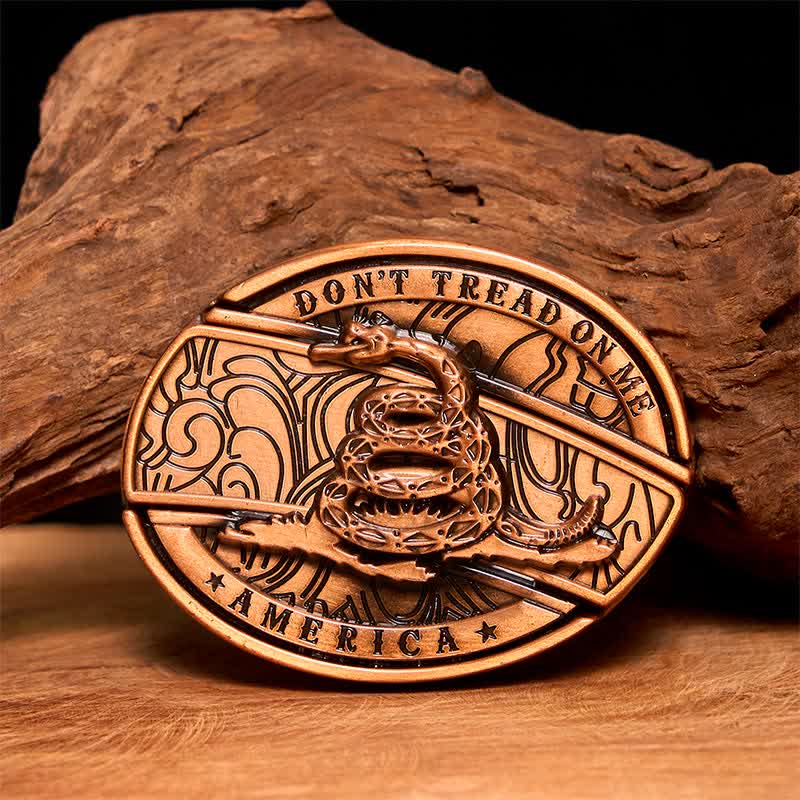 Herren DIY Rot Bronze Schlange Verstecktes Klappmesser Ledergürtel - Schlange - Ohne Gürtel - Nicht im Lieferumfang enthaltener Gürtel - image 1