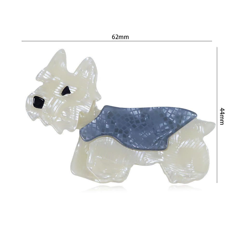 Niedliche Schnauzer-Brosche, handgefertigt, modisch, Hund, Acryl - image 5