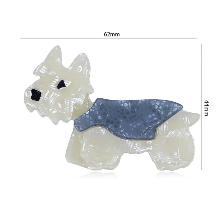 Niedliche Schnauzer-Brosche, handgefertigt, modisch, Hund, Acryl - image 5