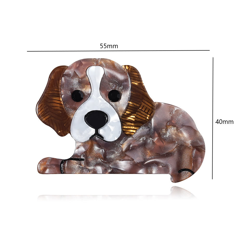 Handgemachte süße kleine Hunde-Acrylbrosche - image 5