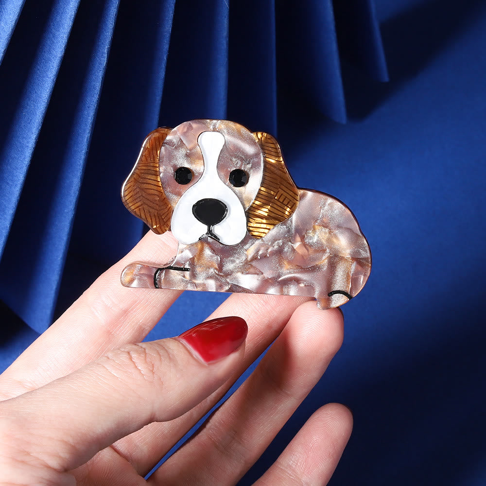 Handgemachte süße kleine Hunde-Acrylbrosche - image 3