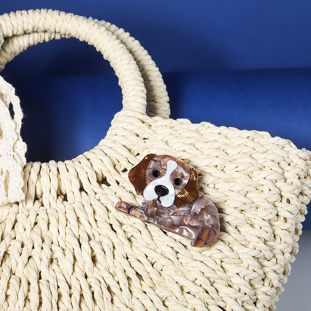 Handgemachte süße kleine Hunde-Acrylbrosche - image 4