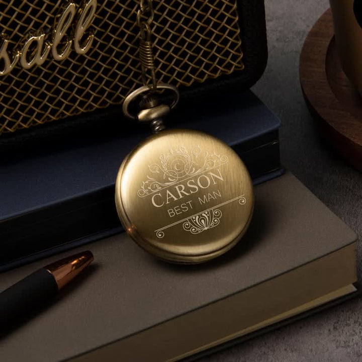 Personalisierte gravierte mechanische Taschenuhr - image 6