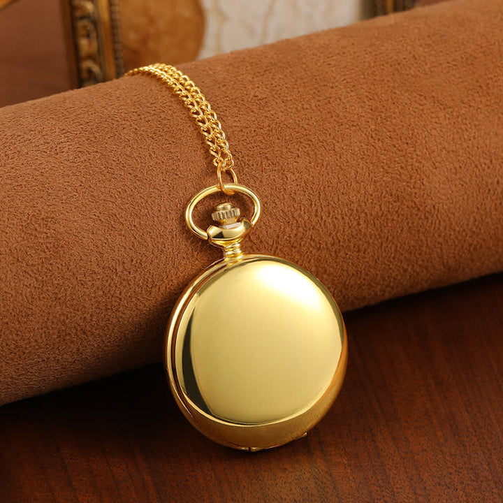 Personalisierte gravierte mechanische Taschenuhr - Gold - image 8
