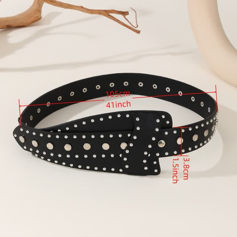 Stilvoller Korsettgürtel aus Leder mit Nietenknopfschnalle für Damen - image 7