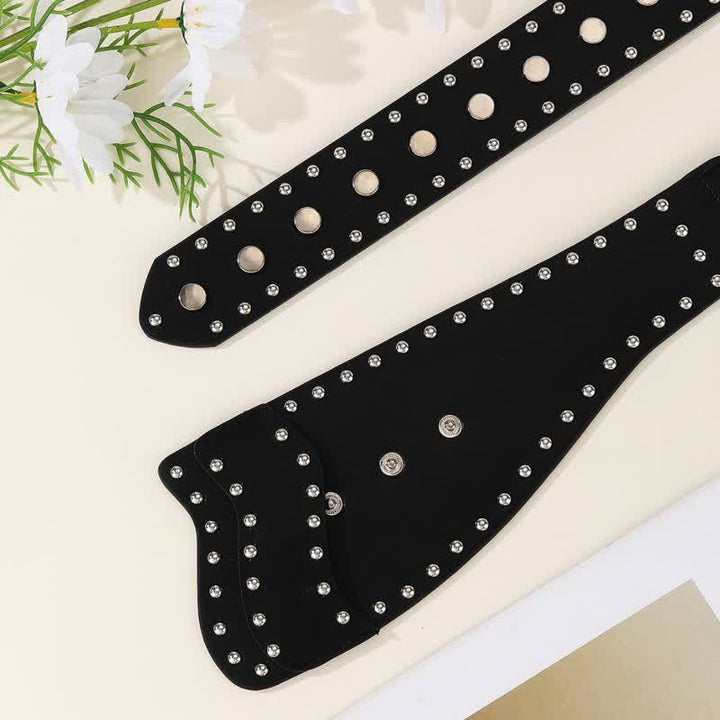 Stilvoller Korsettgürtel aus Leder mit Nietenknopfschnalle für Damen - image 4