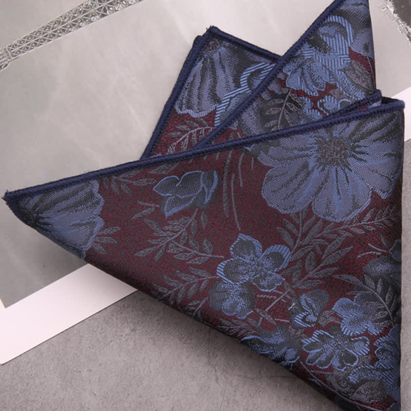 Elegante Herrenkrawatte mit Blumenmuster in Kornblumenblau - KornblumeBlau - Only Einstecktuch - image 1