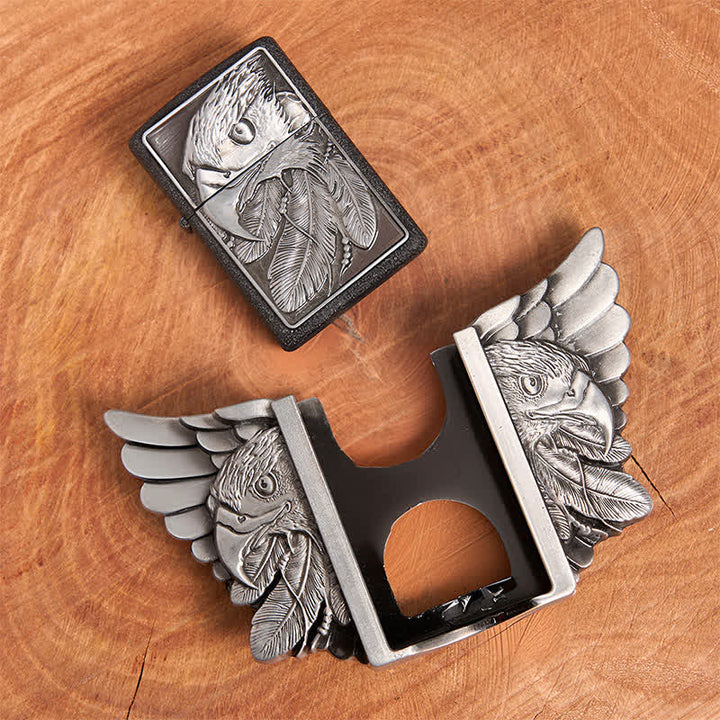 DIY Silberner Mighty Eagle Ledergürtel für Herren mit verstecktem Feuerzeug - image 5