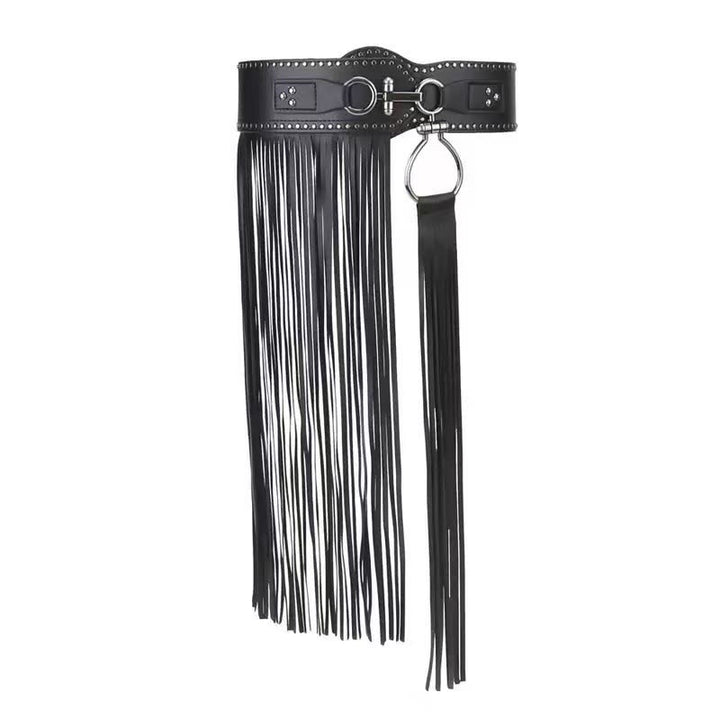 Western Cowboy Damen Hippie Quaste Leder Korsettgürtel - Elastischer Bund mit Quaste - image 7