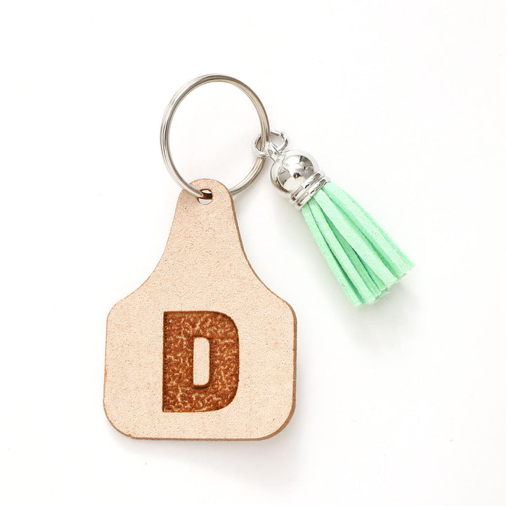 Bauernhof Minimalistischer Stil Buchstabe Grün Quaste Schlüsselanhänger - D - image 6