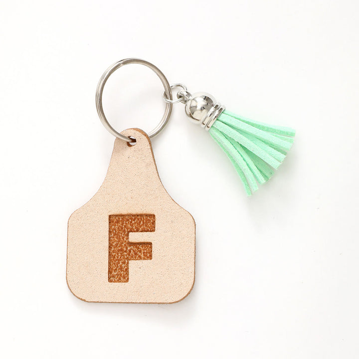 Bauernhof Minimalistischer Stil Buchstabe Grün Quaste Schlüsselanhänger - F - image 8