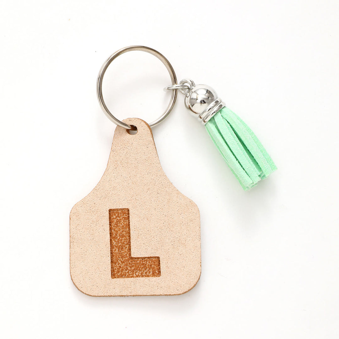 Bauernhof Minimalistischer Stil Buchstabe Grün Quaste Schlüsselanhänger - L - image 14