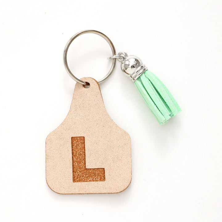 Bauernhof Minimalistischer Stil Buchstabe Grün Quaste Schlüsselanhänger - L - image 14