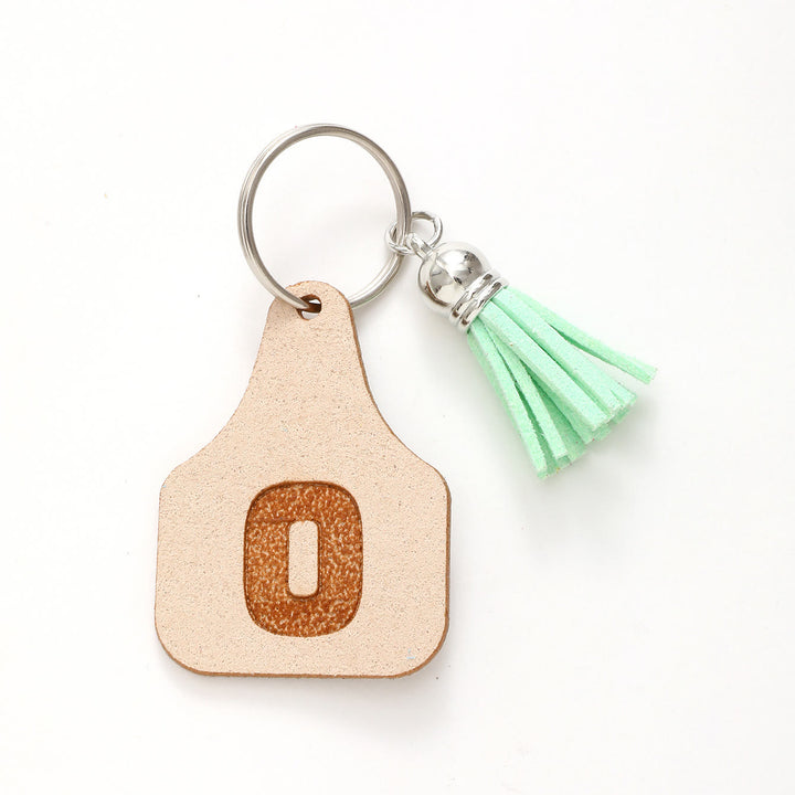Bauernhof Minimalistischer Stil Buchstabe Grün Quaste Schlüsselanhänger - O - image 17