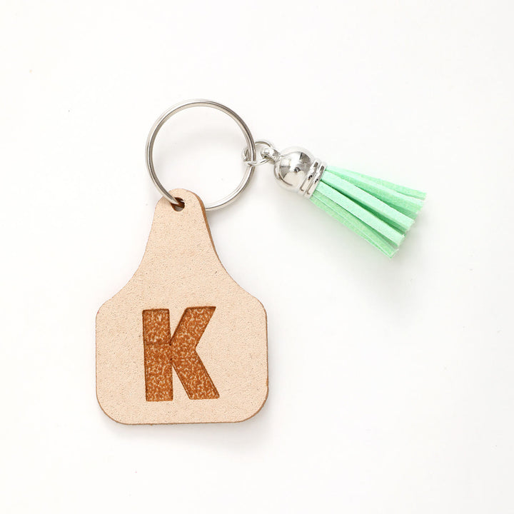Bauernhof Minimalistischer Stil Buchstabe Grün Quaste Schlüsselanhänger - K - image 13