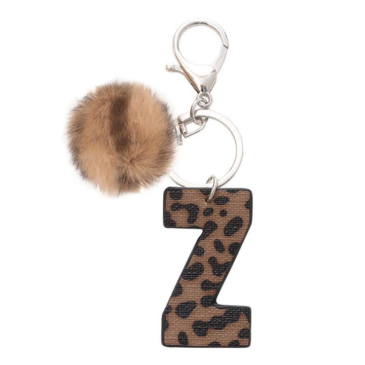 Schlüsselanhänger aus Leder im Western-Stil mit Leopardenmuster und Plüschball - Z - image 28