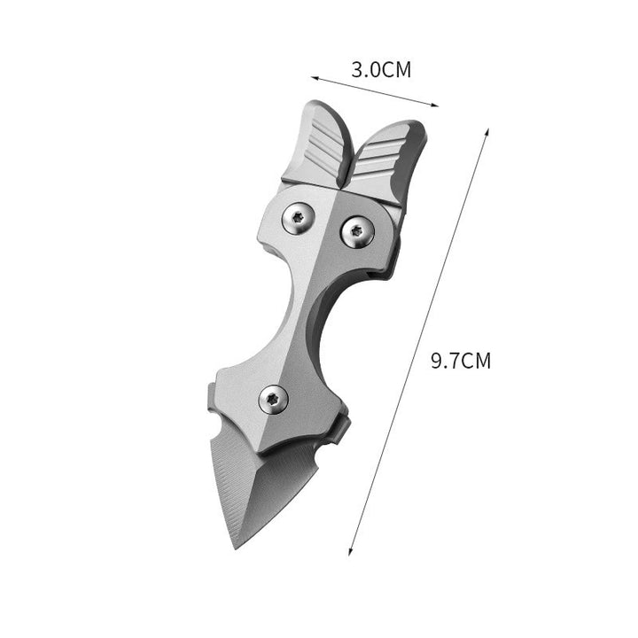 Multifunktionales tragbares EDC-Werkzeugmesser zur Selbstverteidigung aus Titanlegierung - Sandstrahlen - image 7