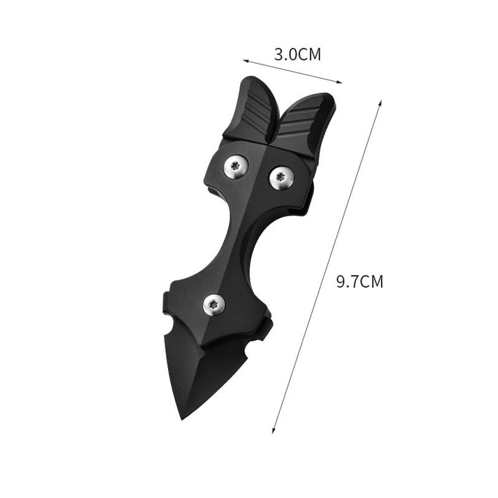 Multifunktionales tragbares EDC-Werkzeugmesser zur Selbstverteidigung aus Titanlegierung - Schwarz - image 3