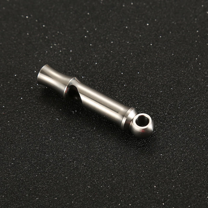 Outdoor Titanlegierung EDC-Tool Einzelrohr Hochdezibelpfeife - Rundes Loch - image 7