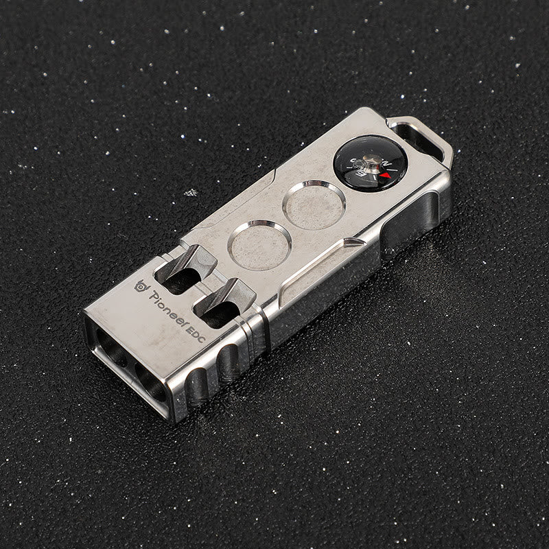 2-in-1 EDC-Tool Dual Tube High Decibel Survival Kompass & Pfeife - Titan Originalfarbe - image 10