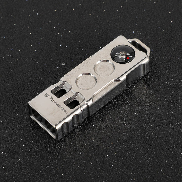 2-in-1 EDC-Tool Dual Tube High Decibel Survival Kompass & Pfeife - Titan Originalfarbe - image 10