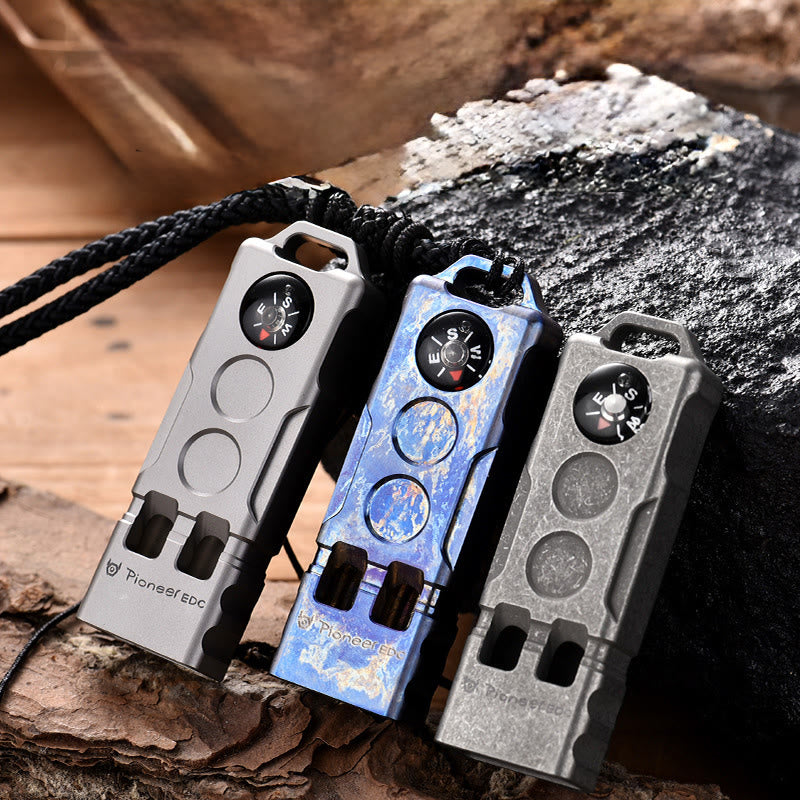 2-in-1 EDC-Tool Dual Tube High Decibel Survival Kompass & Pfeife - image 1