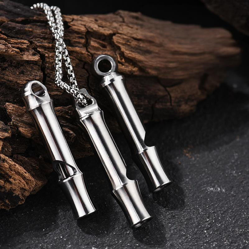 Outdoor Titanlegierung EDC-Tool Einzelrohr Hochdezibelpfeife - image 1