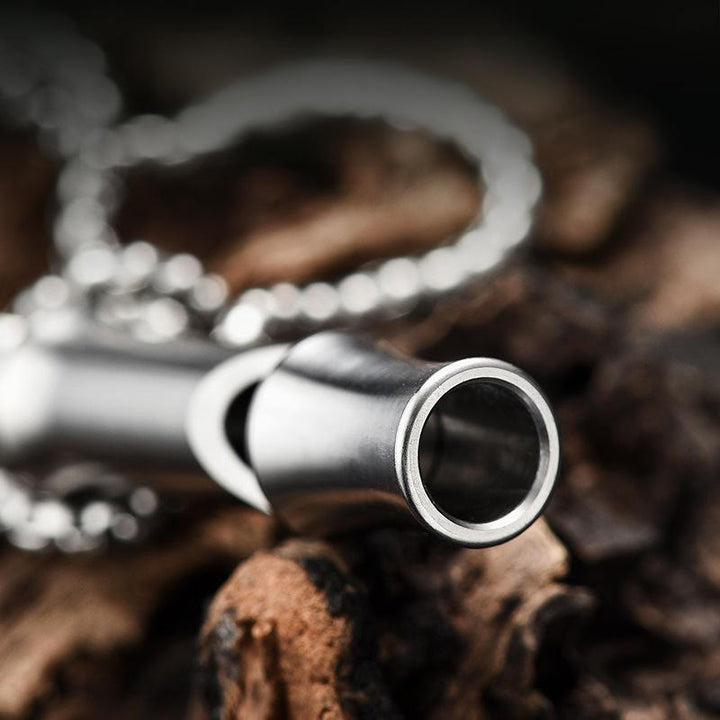 Outdoor Titanlegierung EDC-Tool Einzelrohr Hochdezibelpfeife - image 2