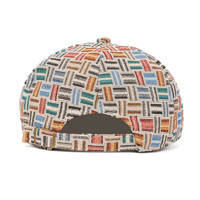 Künstlerische Retro-Baskenmütze mit Jacquard-Karomuster - image 5