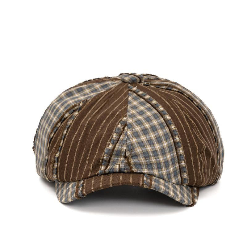 Baskenmütze im Retro-Stil mit Farbblockierung, geeignet für Frühling und Sommer - image 2