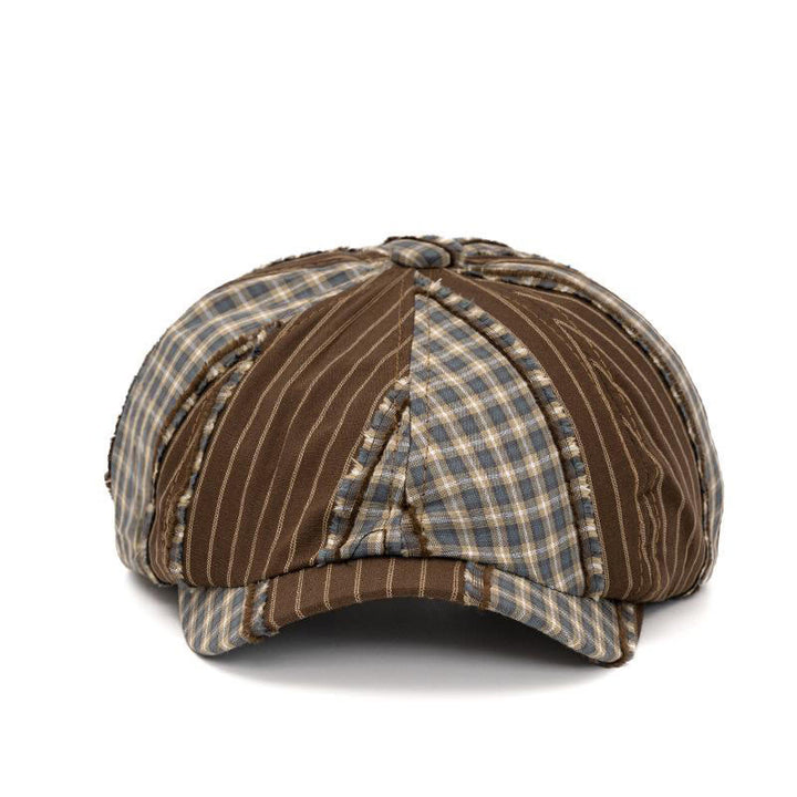 Baskenmütze im Retro-Stil mit Farbblockierung, geeignet für Frühling und Sommer - image 2