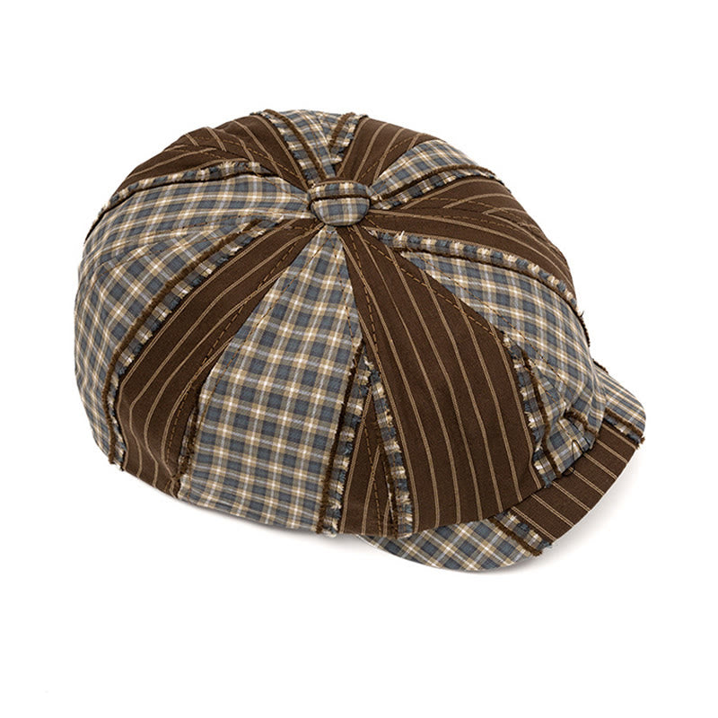 Baskenmütze im Retro-Stil mit Farbblockierung, geeignet für Frühling und Sommer - image 4
