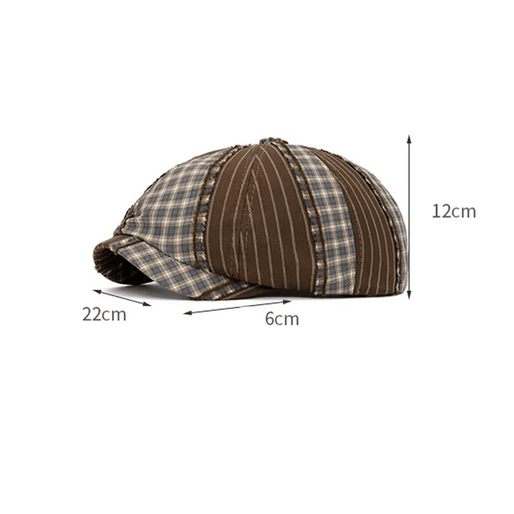 Baskenmütze im Retro-Stil mit Farbblockierung, geeignet für Frühling und Sommer - image 8