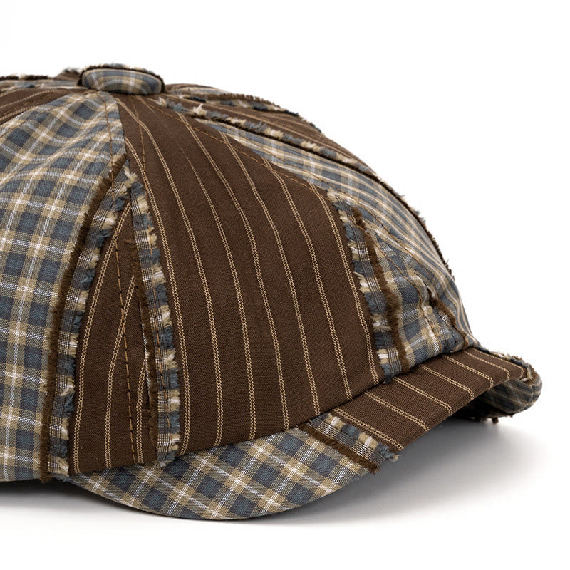 Baskenmütze im Retro-Stil mit Farbblockierung, geeignet für Frühling und Sommer - image 5