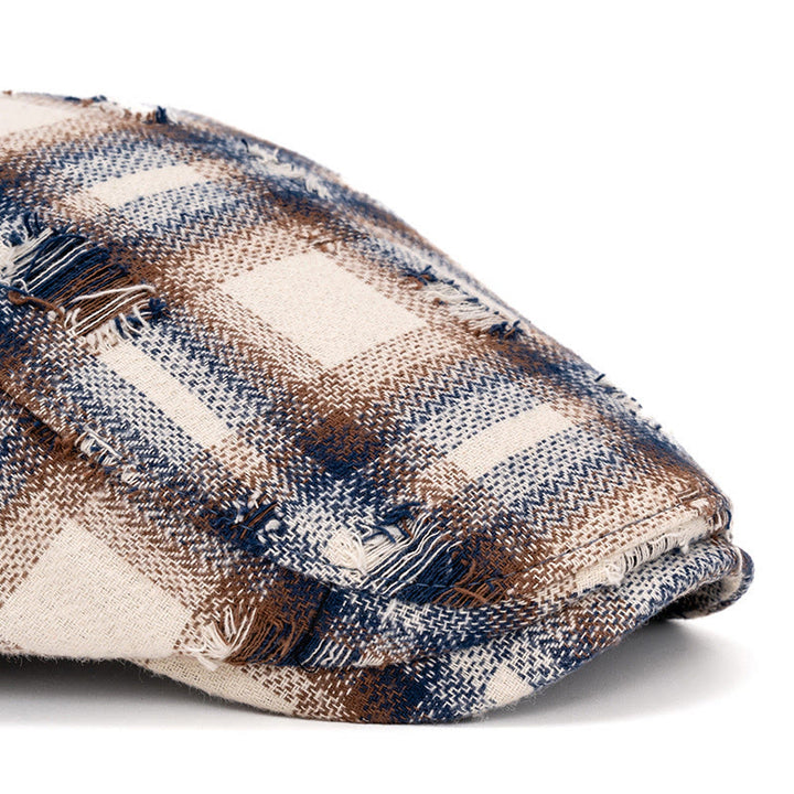 Herbst & Winter Broken Edge Vintage Plaid Baskenmütze - image 4