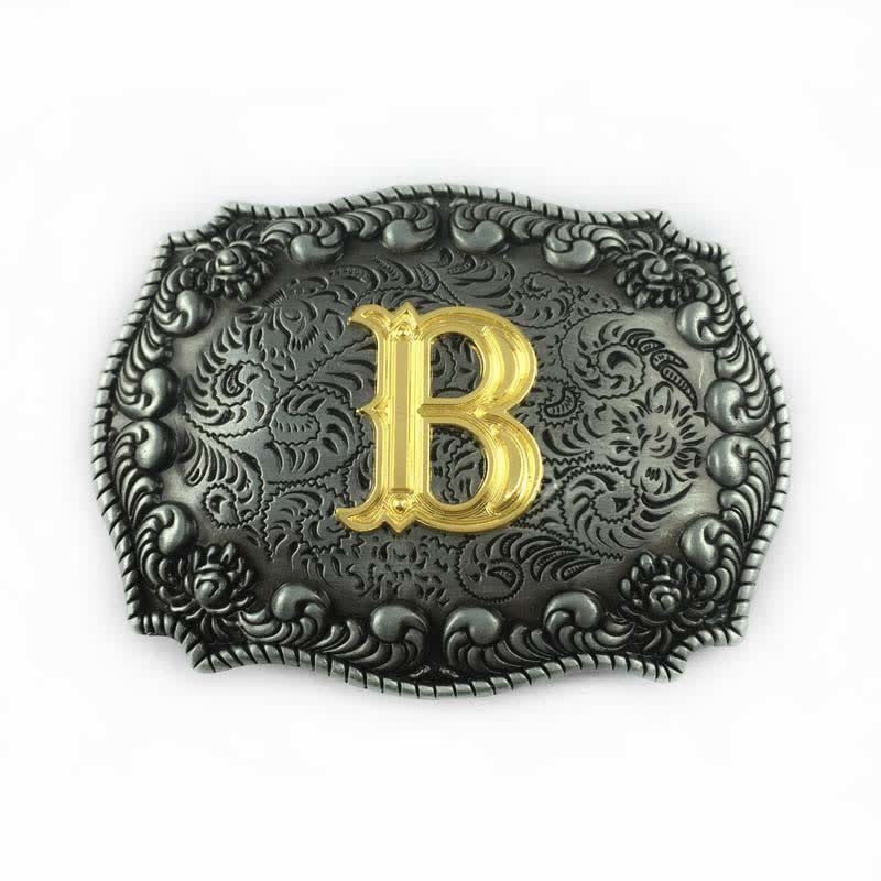 DIY-Ledergürtel für Herren mit Alphabet-Anfangsbuchstaben-Schnalle - B - Ohne Gürtel - image 5