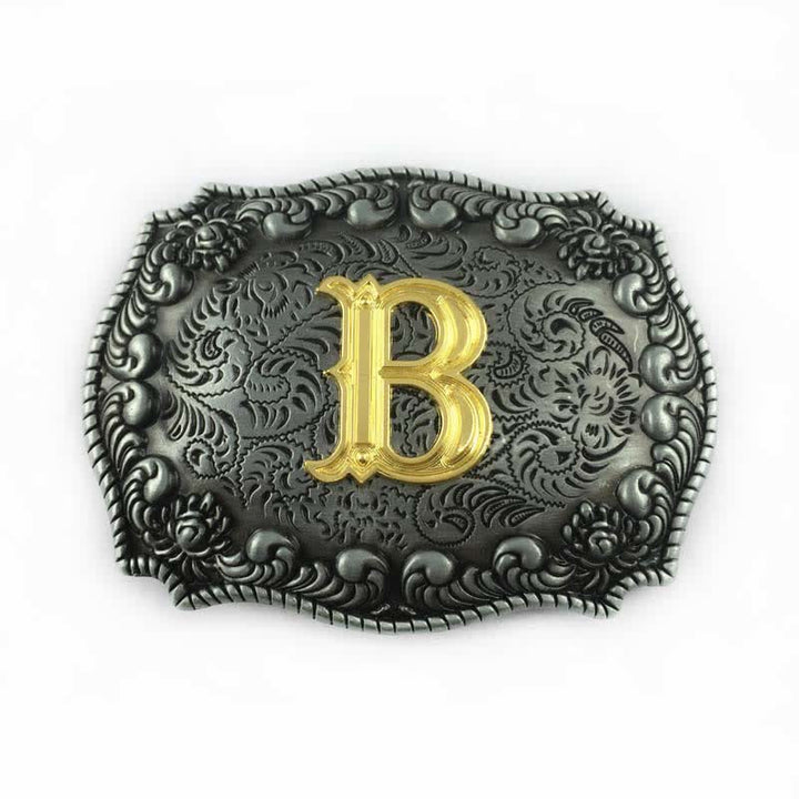 DIY-Ledergürtel für Herren mit Alphabet-Anfangsbuchstaben-Schnalle - B - Ohne Gürtel - image 5