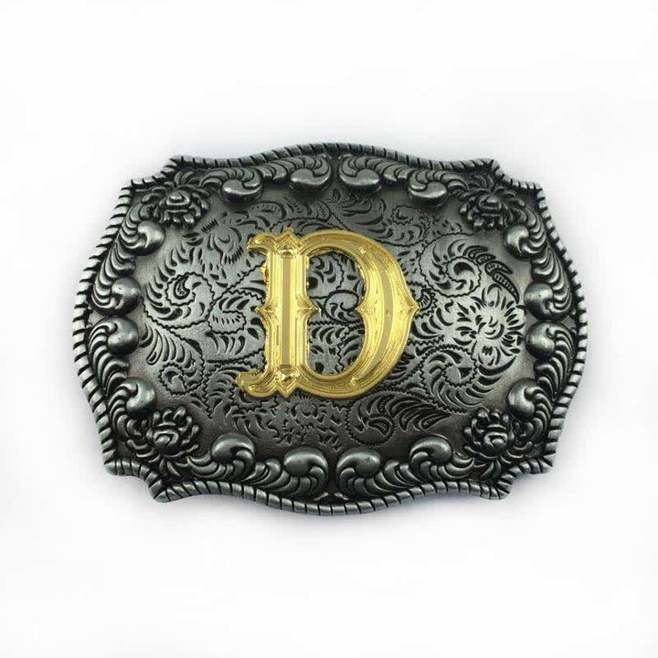 DIY-Ledergürtel für Herren mit Alphabet-Anfangsbuchstaben-Schnalle - D - Ohne Gürtel - image 7