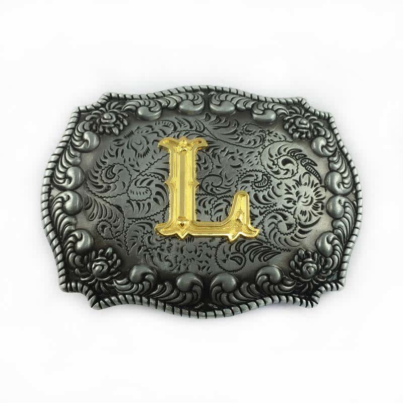 DIY-Ledergürtel für Herren mit Alphabet-Anfangsbuchstaben-Schnalle - L - Ohne Gürtel - image 15