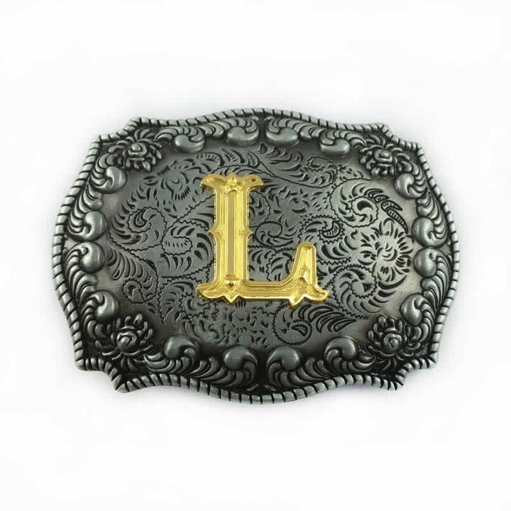 DIY-Ledergürtel für Herren mit Alphabet-Anfangsbuchstaben-Schnalle - L - Ohne Gürtel - image 15