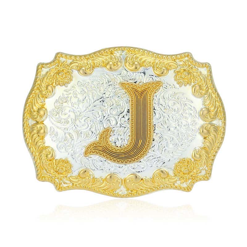 DIY-Ledergürtel für Herren mit goldener Anfangsbuchstabenschnalle - J - Ohne Gürtel - image 15