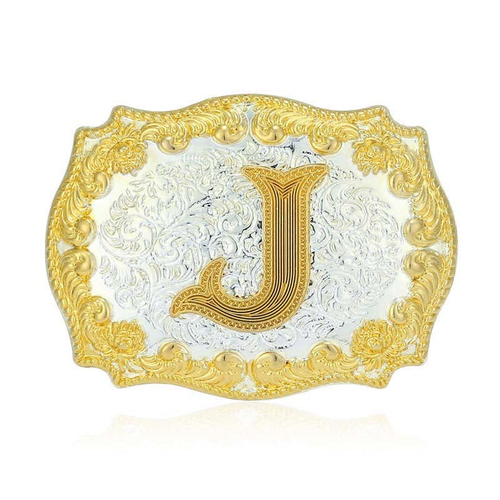 DIY-Ledergürtel für Herren mit goldener Anfangsbuchstabenschnalle - J - Ohne Gürtel - image 15