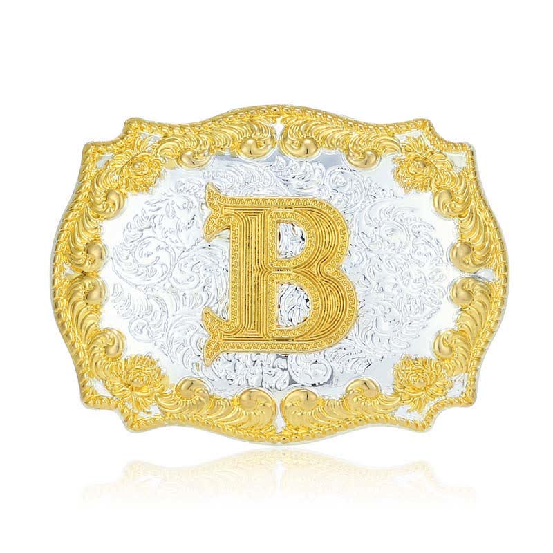 DIY-Ledergürtel für Herren mit goldener Anfangsbuchstabenschnalle - B - Ohne Gürtel - image 7