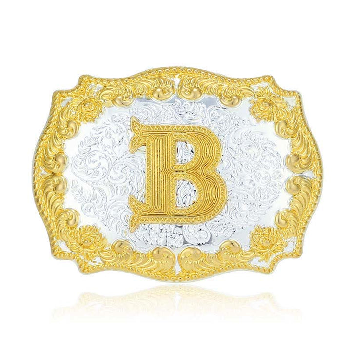 DIY-Ledergürtel für Herren mit goldener Anfangsbuchstabenschnalle - B - Ohne Gürtel - image 7