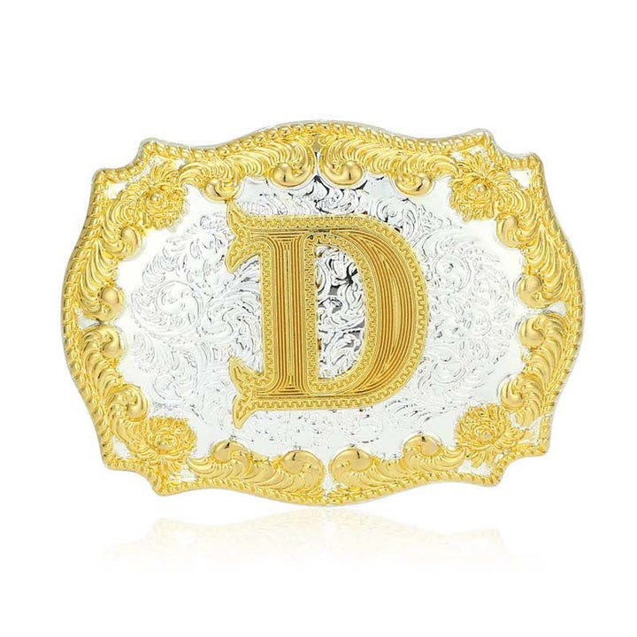 DIY-Ledergürtel für Herren mit goldener Anfangsbuchstabenschnalle - D - Ohne Gürtel - image 9