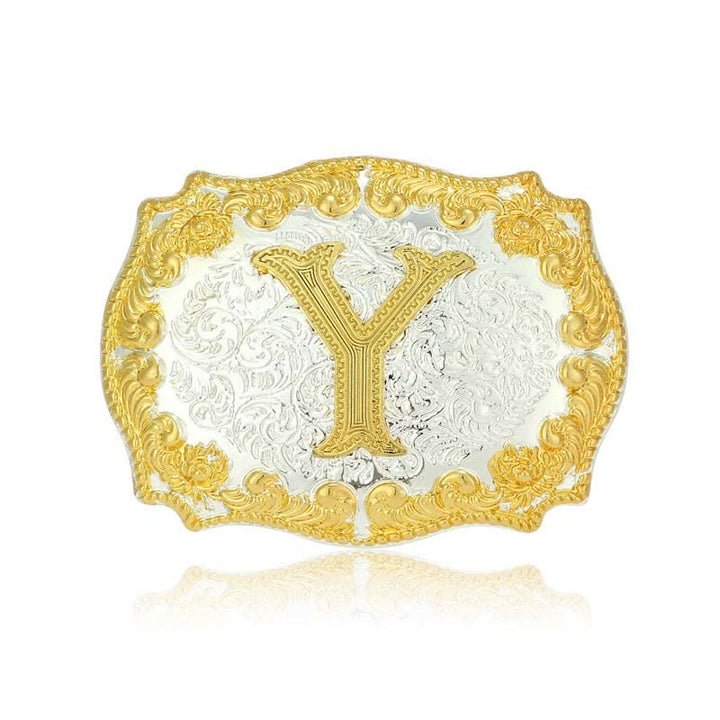 DIY-Ledergürtel für Herren mit goldener Anfangsbuchstabenschnalle - Y - Ohne Gürtel - image 30