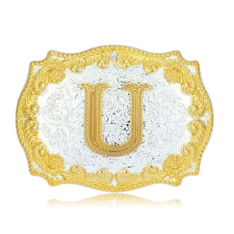 DIY-Ledergürtel für Herren mit goldener Anfangsbuchstabenschnalle - U - Ohne Gürtel - image 26