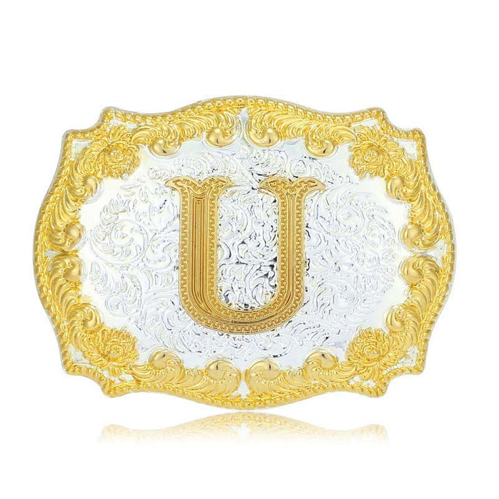 DIY-Ledergürtel für Herren mit goldener Anfangsbuchstabenschnalle - U - Ohne Gürtel - image 26