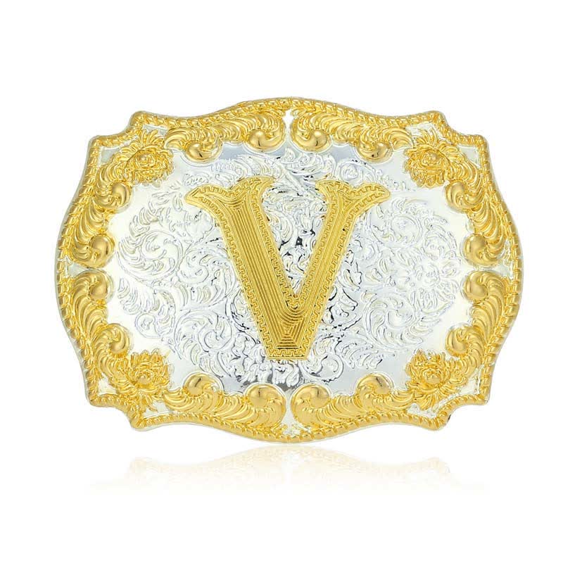 DIY-Ledergürtel für Herren mit goldener Anfangsbuchstabenschnalle - V - Ohne Gürtel - image 27